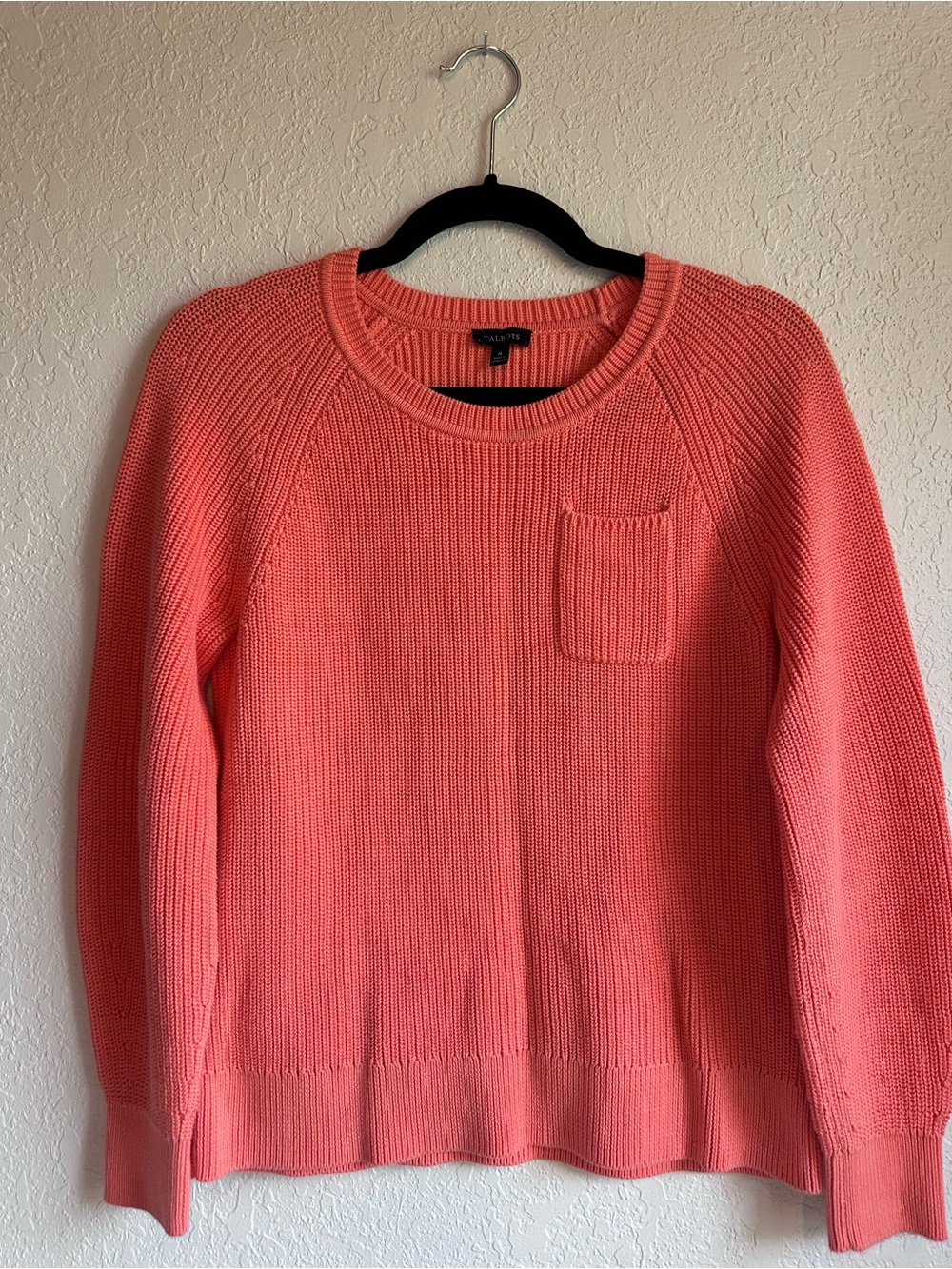 Talbots Crewneck Sweater coral/orange-ish color